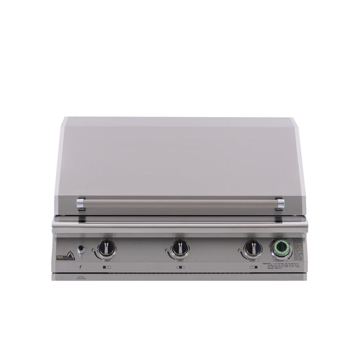 PGS Legacy Series S36TLP Pacifica 39 Inch Liquid Propane Outdoor Patio Gas Grill Head (Gourmet) with Timer - 27 x 39 x 24 in. - Stainless Steel Color