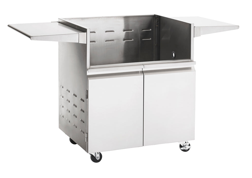 PGS Legacy Series S27CART Wheeled Cart Base For 30 Inch Newport Outdoor Patio Gas Grill Head - 30 x 25 x 31 in. - Stainless Steel Color