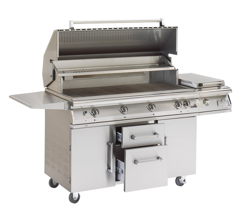 PGS Legacy Series S48CART Wheeled Cart Base For 51 Inch Big Sur Outdoor Patio Gas Grill Head - 51 x 25 x 31 in. - Stainless Steel Color