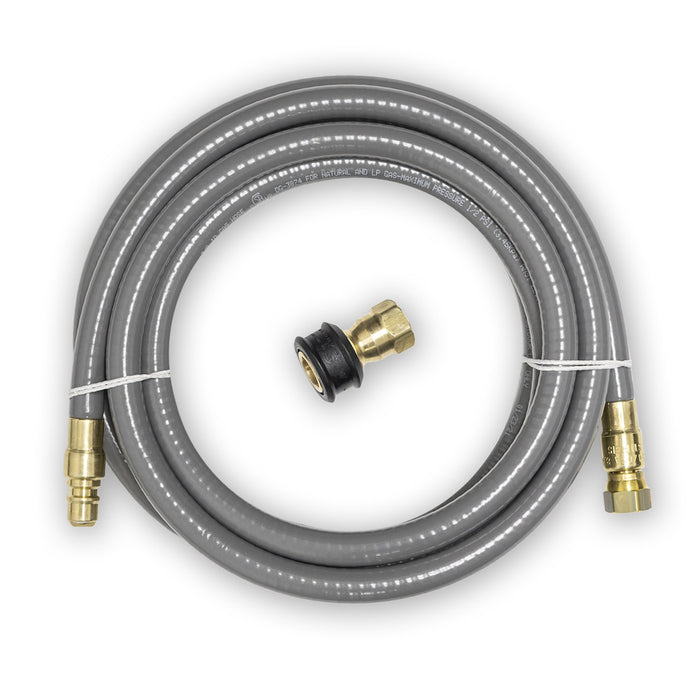 PGS Legacy Series QD12 Hose Kit Outdoor Patio Gas Grill Accessory - 144 x 0.375 x NA in. - Silver Color