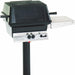 PGS A-Series A40NG 26 Inch Natural Gas Outdoor Patio Gas Grill Head on APP Black Permanent Mounting Post