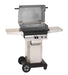 PGS A-Series A40NG 26 Inch Natural Gas Outdoor Patio Gas Grill Head on AS PED Stainless Steel Pedestal Kit and ANC Black Wheeled Base