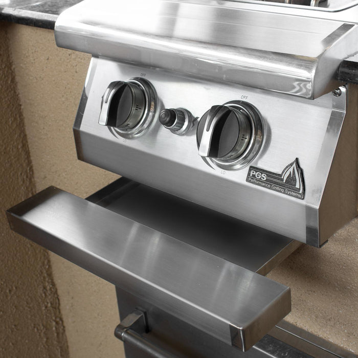 PGS Legacy Series DSBKLMSNG Natural Gas Dual Side Burner Outdoor Patio Gas Grill Accessory Masonry Installation - 27 x 15 x 12 in. - Stainless Steel Color