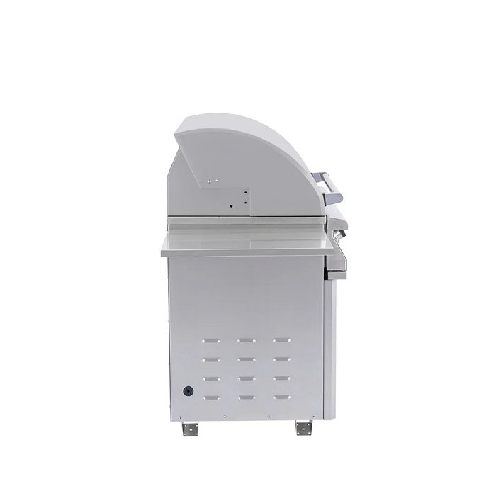 PGS T-Series E27T 30 Inch Outdoor Patio Electric Grill Head with Timer on S27NPED Permanent Pedestal