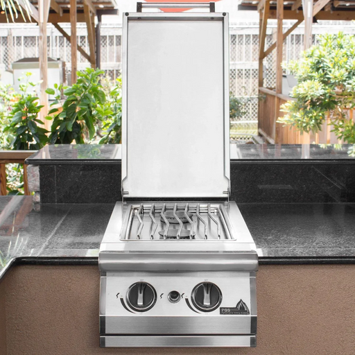 PGS Legacy Series DSBKLMSLP Liquid Propane Dual Side Burner Outdoor Patio Gas Grill Accessory (Masonry Installation)