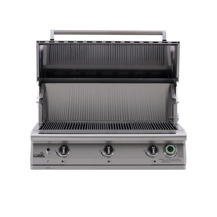 PGS Legacy Series S36T Pacifica 39 Inch Outdoor Patio Gas Grill Head (Gourmet) with Timer