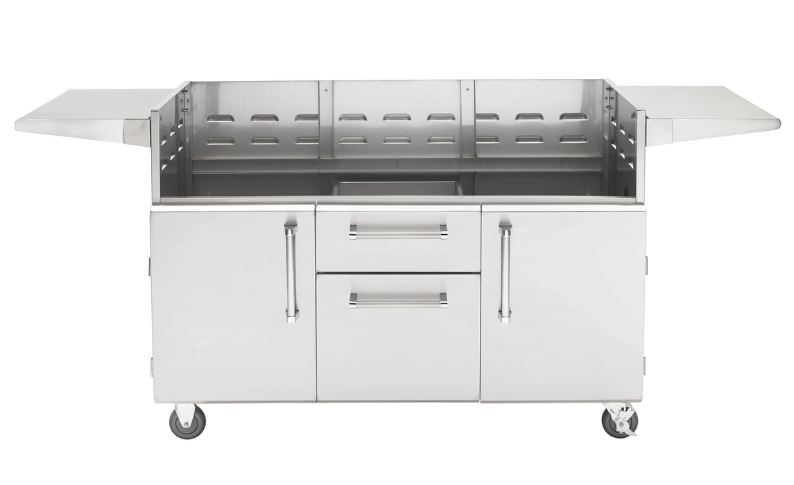 PGS Legacy Series S48RNG Big Sur 51 Inch Natural Gas Outdoor Patio Gas Grill Head Gourmet on S48CART Wheeled Cart Base