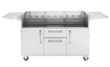 PGS Legacy Series S48RNG Big Sur 51 Inch Natural Gas Outdoor Patio Gas Grill Head Gourmet on S48CART Wheeled Cart Base