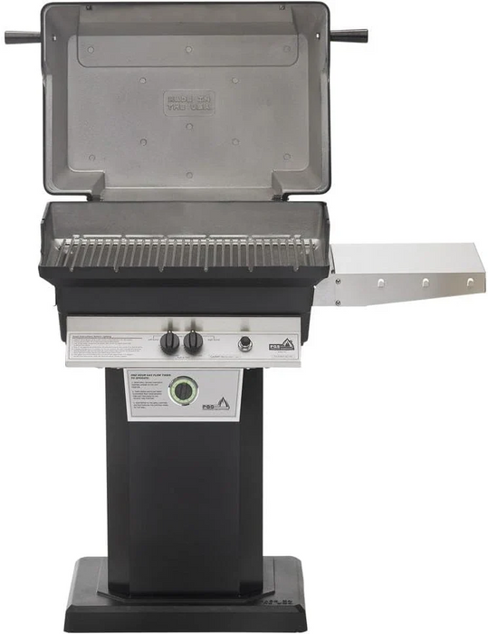 PGS T-Series T30LP 20 Inch Propane Gas Grill Head with Timer on AB PED Aluminum Pedestal Kit and ANB Black Stationary Base