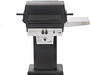 PGS T-Series T30NG 20 Inch Natural Gas Outdoor Patio Gas Grill Head with Timer on AB PED Aluminum Pedestal Kit and ANB Black 