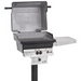 PGS T-Series T30NG 20 Inch Natural Gas Outdoor Patio Gas Grill Head with Timer on APP Black Permanent Mounting Post