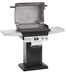 PGS T-Series T40NG 26 Inch Natural Gas Outdoor Patio Gas Grill Head with Timer on AB PED Aluminum Pedestal Kit and ANB Black Stationary Base