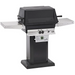 PGS T-Series T40NG 26 Inch Natural Gas Outdoor Patio Gas Grill Head with Timer on AB PED Aluminum Pedestal Kit and ANB Black Stationary Base
