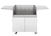 PGS Legacy Series S27NG Newport 30 Inch Natural Gas Outdoor Patio Gas Grill Head on S27CART Stainless Steel Wheeled Cart Base