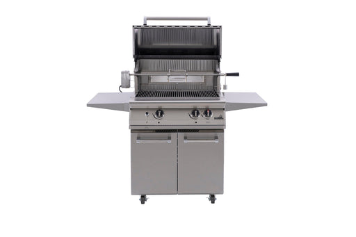 PGS Legacy Series S27RNG Newport 30 Inch Natural Gas Outdoor Patio Gas Grill Head Gourmet on S27CART Stainless Steel Wheeled Cart Base