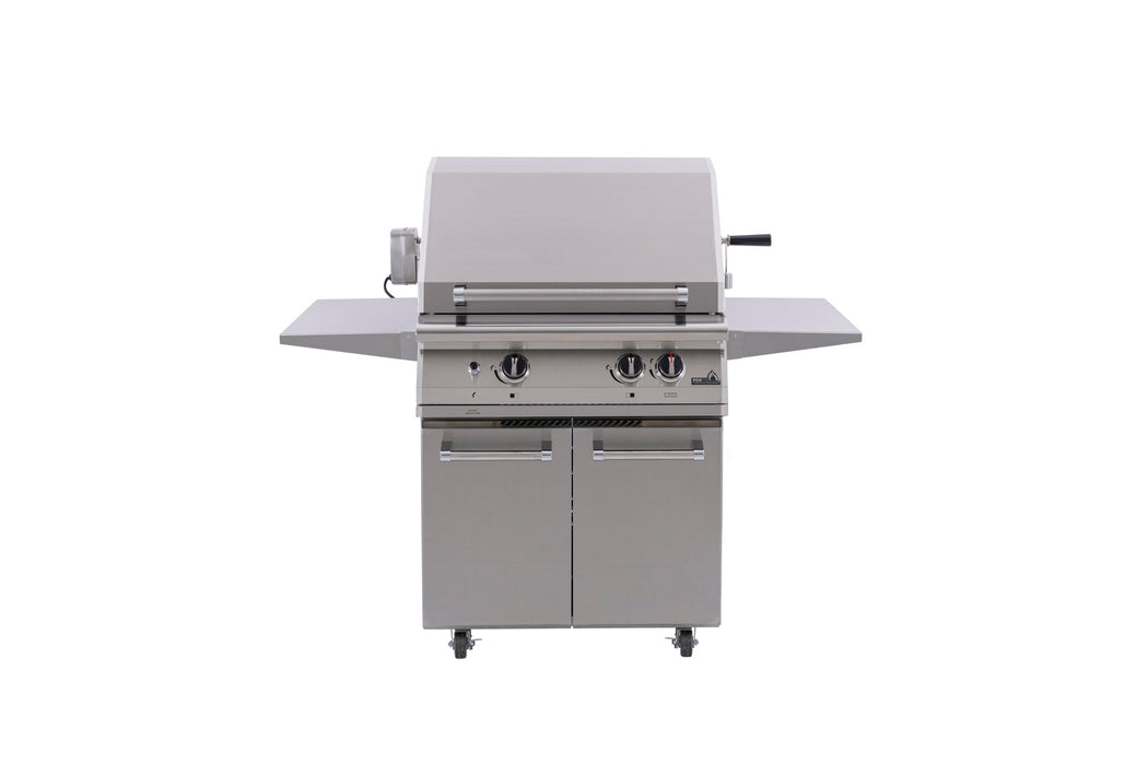 PGS Legacy Series S27RLP Newport Gourmet 30 Inch Propane Gas Grill Head with S27CART Wheeled Cart Base