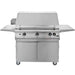 PGS Legacy Series S36RLP Pacifica 39 Inch Liquid Propane Outdoor Patio Gas Grill Head Gourmet on S36CART Wheeled Cart Base