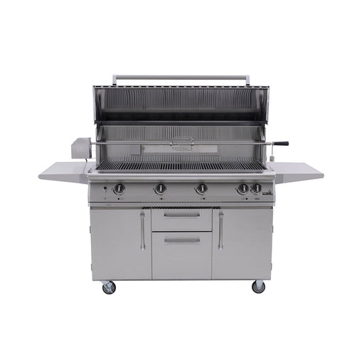 PGS Legacy Series S48RNG Big Sur 51 Inch Natural Gas Outdoor Patio Gas Grill Head Gourmet on S48CART Wheeled Cart Base