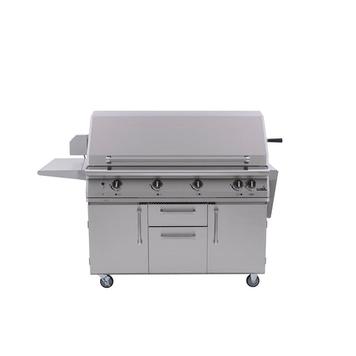 PGS Legacy Series S48RNG Big Sur 51 Inch Natural Gas Outdoor Patio Gas Grill Head Gourmet on S48CART Wheeled Cart Base