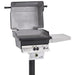 PGS T-Series T30LP 20 Inch Liquid Propane Outdoor Patio Gas Grill Head with Timer on AMPB Black Stationary Mounting Post