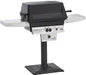 PGS T-Series T40LP 26 Inch Liquid Propane Outdoor Patio Gas Grill Head with Timer on AMPB Black Stationary Mounting Post